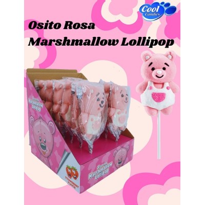 OSITOS ROSAS Mashmallow 45 gr. caja de 12 und.
