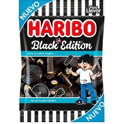 BLACK EDICION bolsa 90grs caja 18 und HARIBO