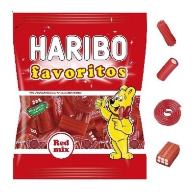 FAVORITO RED&WHITE bolsa de 90 grs caja 18 und HARIBO