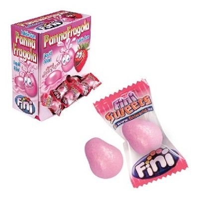 Chicles envueltos FINI PANNA fragola 200 uds