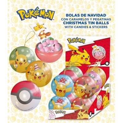 BOLA metalica POKEMON Navidad 12 und x 5 gr.