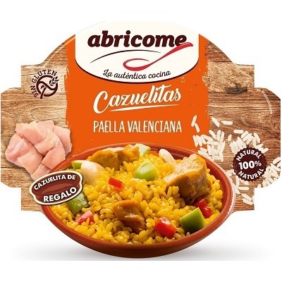 CAZUELA PAELLA VALENCIANA 8x380grs-ABRICOME