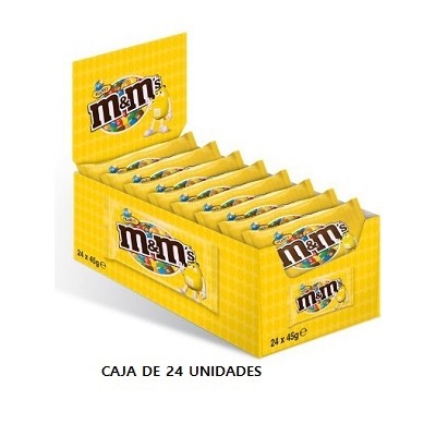 M&M de CACAHUETE 45gr caja de 24 bolsitas