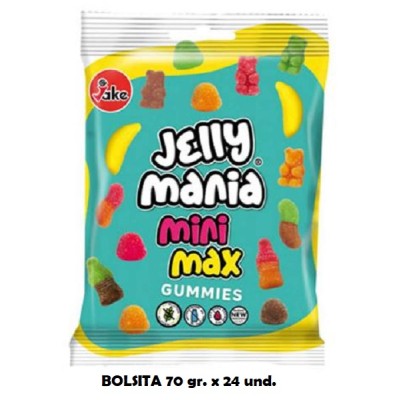 Bolsita Gominolas JELLY Mania MINI MAX 24 uds de 70 gr.