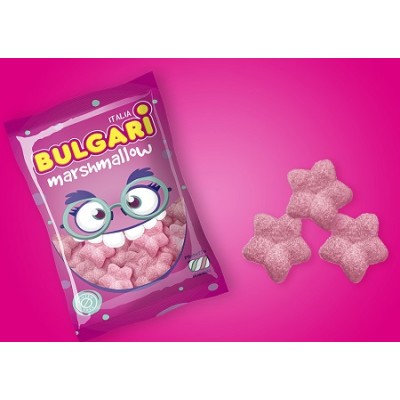 Nubes MASMELOS Estrellas ROSAS bolsa de 100 uds