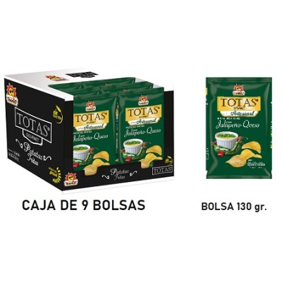 TOSFRIT PATATA QUESO JALAPEÑO 130 gr.x 9 und