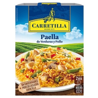 Paella de verduras y pollo CARRETILLA