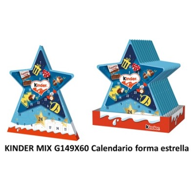 CALENDARIO ADVIENTO KINDER ESTRELLA  10 uds de  149 grs