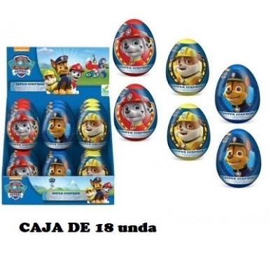 Huevo Plastico  PAW PATROL 18 und.BIP CANDY