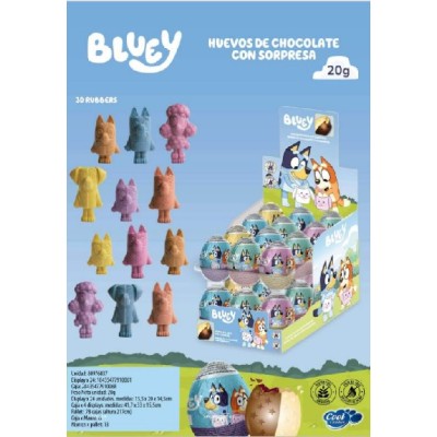 HUEVOS choco BLUEY 20gr.x 24 und.