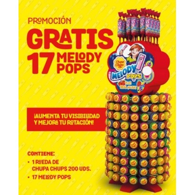 PACK RUEDA Chupa chups 200 uds + 17 Melody