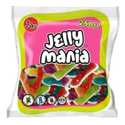 Bolsa de gominolas JELLY MANIA Tiburos Brillo 250 uds Jake