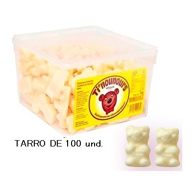 OSITOS CHOCOLATE BLANCO 100 und.