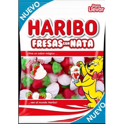 FRESAS CON NATA 100grs.caja de 18 und.