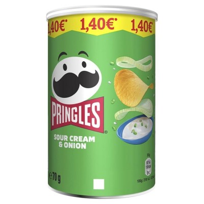 PRINGLES 70g Sour Cream & Onion 12