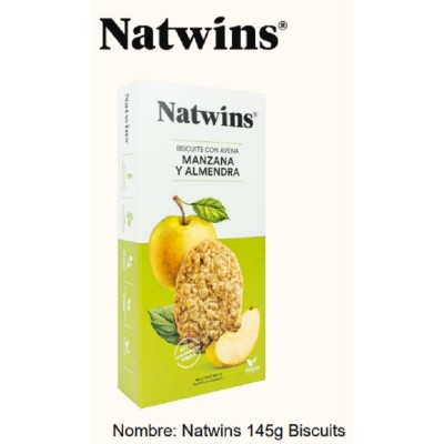 NATWINS Biscuit 145 grs MANZANA Y ALMENDRA